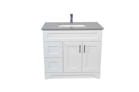 Royal Collection Shaker White 36 Inch Vanity With Leftright Drawers