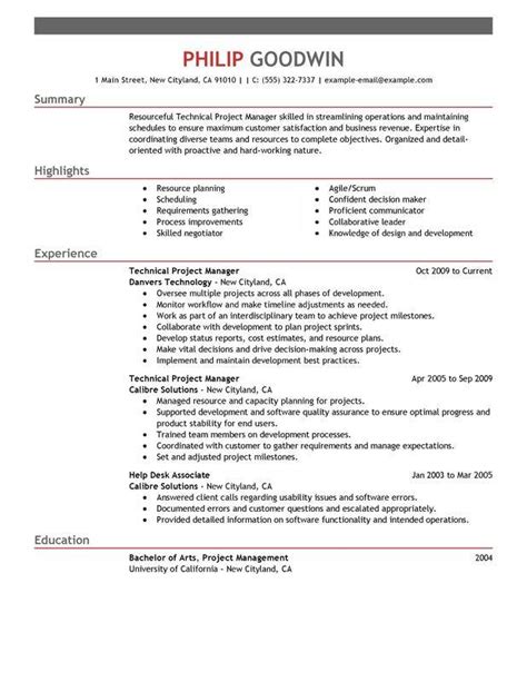 This month we tackle a resume makeover for an experienced project manager. Technical Project Manager Resume Examples - Free to Try ...