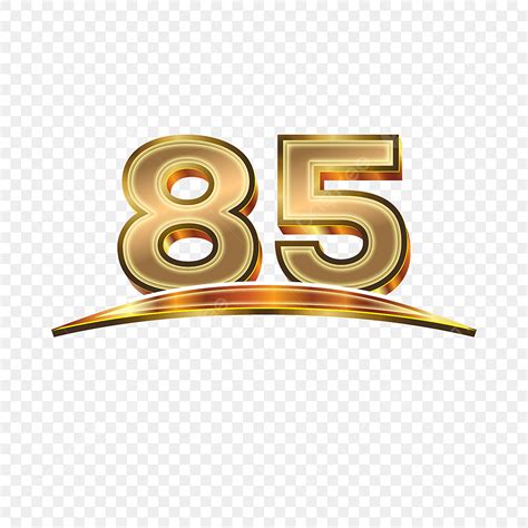 3d Golden Number Vector Hd Images 3d Golden Numbers 85 With Swoosh On