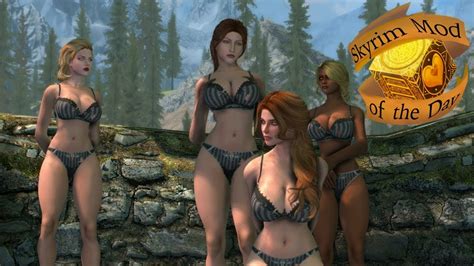Skyrim Mod Of The Day Base Oppai And Lingerie Youtube