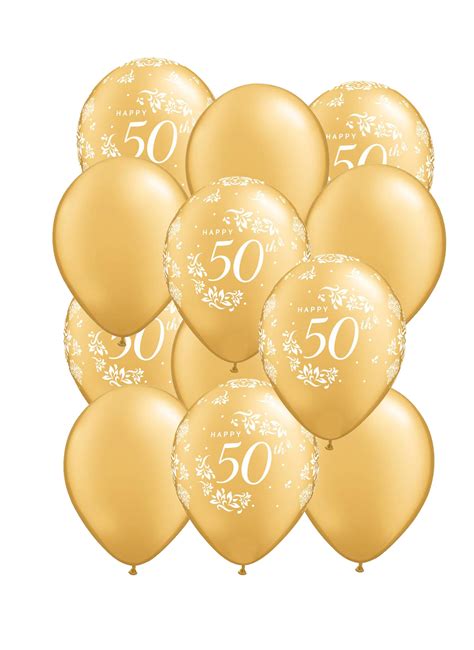 50th Anniversary Party Balloons Golden Anniversary Etsy