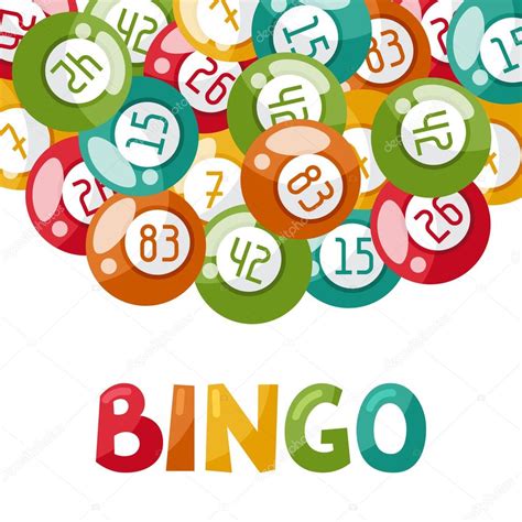 Bingo Or Lottery Game Illustration With Balls — Stock Vector