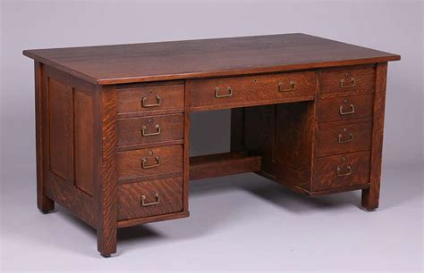 Click here to download release plans for this sturdy. Stickley Brothers Executive Desk c1910 | California ...