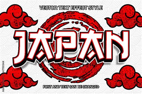 Japan Banzai Typography 3d Editable Text Effect Font Style Template