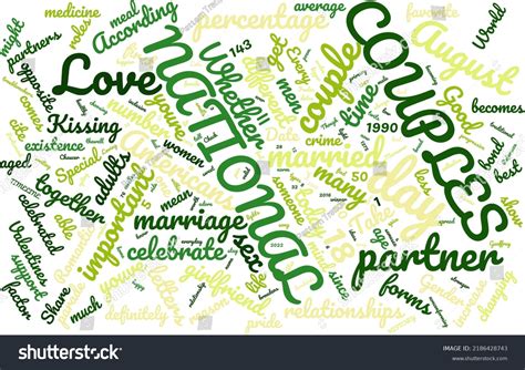 National Couples Day 18 August Word Stock Vector Royalty Free