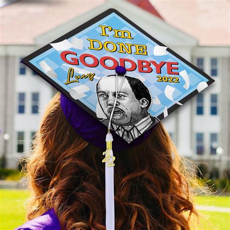 Personalized The Office Im Done Goodbye Graduation Cap Etsy