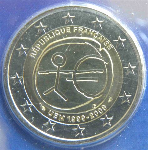 France 2 Euro Coin 10 Years Euro Wwu Uem 2009 Euro Coinstv