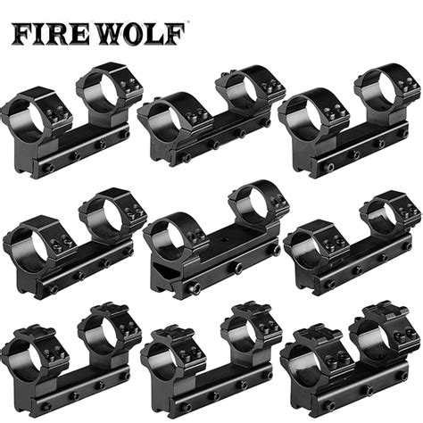 Fire Wolf Double Clamp Scope Mount Ring 25 4mm Length 100mm High