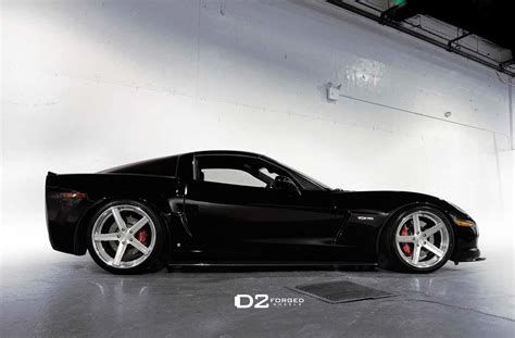 Black C6 Corvette Z06 Gets Upgraded With D2forged Cv2 Wheels Corvette