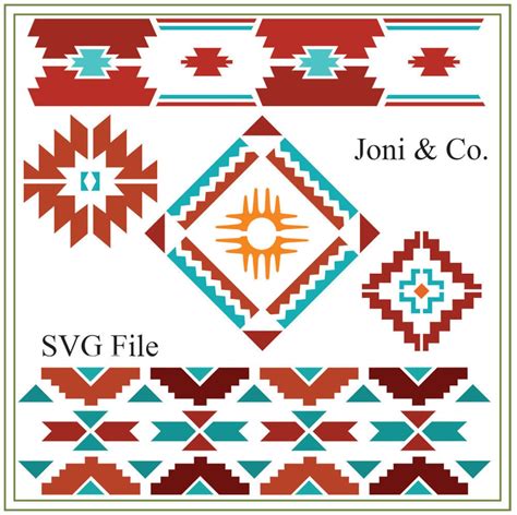 Southwest Svg Southwest Patterns Native American Svg Border Etsy New