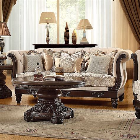 Luxurious Traditional Style Formal Living Room Furniture Sofa And Chaise