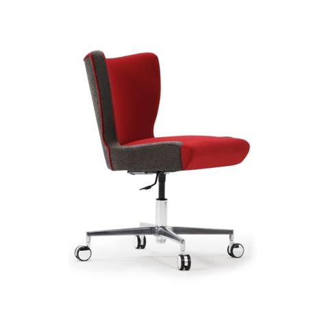 Jenny Upright Armless Desk Chair With Cruciform Base Castors And Variable Seat Height