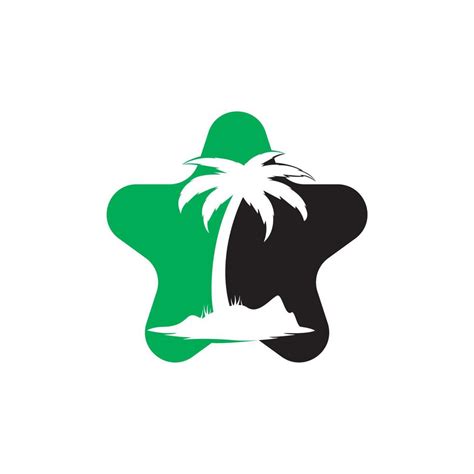 Star Beach And Palm Tree Vector Logo Travel And Tourism Sign 11777807