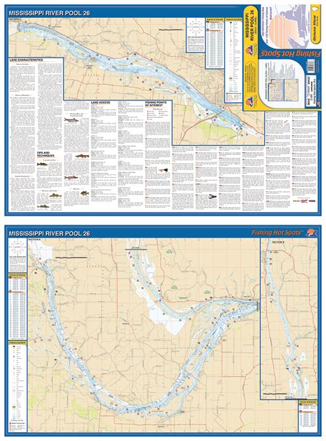 Mississippi River Pool 26 Alton Ilmo Fishing Map