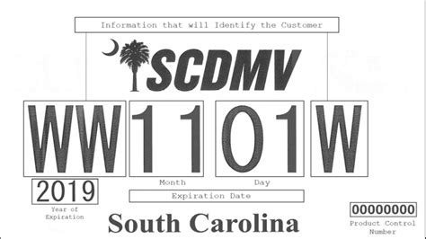 Printable Temporary License Plate South Carolina Printable Word Searches