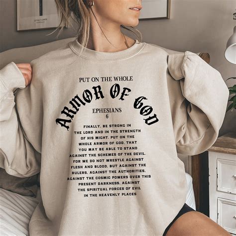 armor of god sweatshirt christian sweatshirt bible verse etsy in 2023 christian shirts