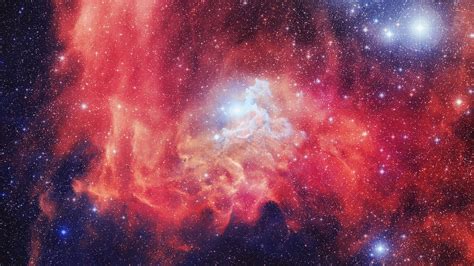 Download Wallpaper 1920x1080 Nebula Galaxy Stars Red Space Full Hd