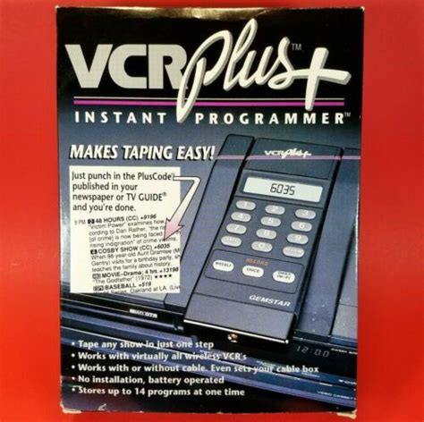 Vintage Vcr Plus Instant Programmer Remote Control Gemstar New In