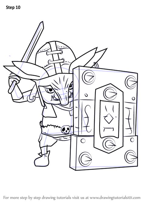 Step By Step How To Draw Bokoblin Captain From Hyrule Warriors