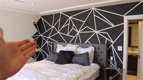 Black And White Geometric Wall Design Featured In David Dobricks House
