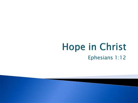 Ppt Hope In Christ Powerpoint Presentation Free Download Id2164679