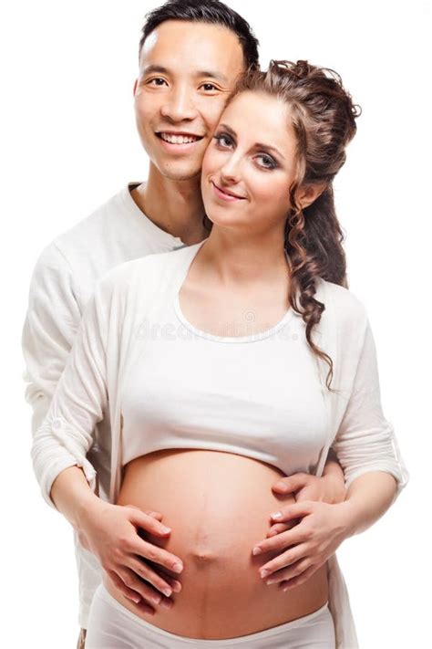 Pregnant Woman With Her Husband Stock Image Image Of Husband Cheerful 31961127