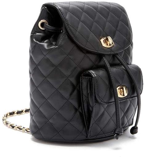 Forever 21 Faux Leather Quilted Mini Backpack Leather Backpacks