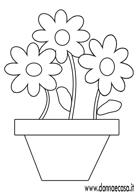 Bellissime fotografie di fiori da scaricare gratis. vaso con fiori da colorare