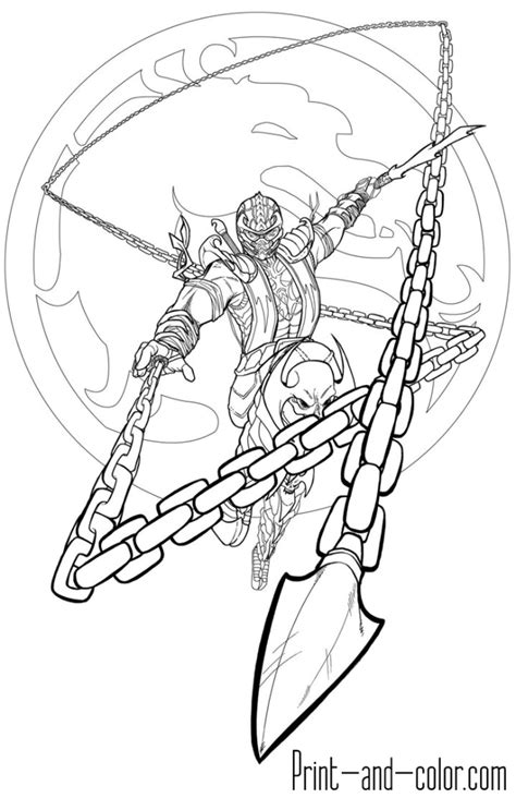 Polar vortex any opponent fighting against mk11 sub zero for 8 seconds gets frostbite. Mortal Kombat coloring page Scorpion 3 | Mortal kombat art ...