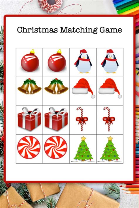 Fun Free Printable Christmas Memory Game