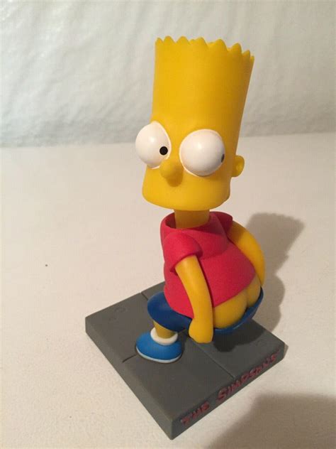 The Simpsons Bart Simpson Mooning Nodder Bobblehead In Box Used