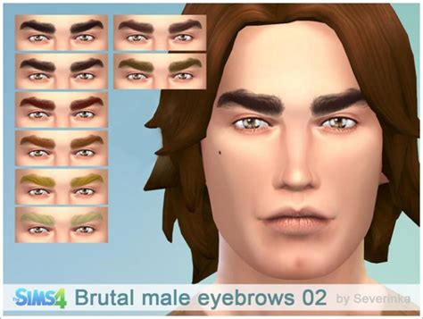 Brutal Male Eyebrows 02 Sims 4 Hair