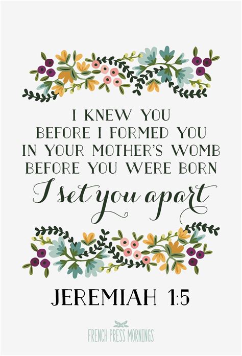 Jeremiah 15 I Knew You Before I Formed You In Your Mothers Womb