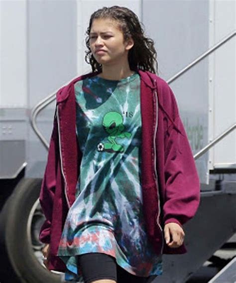 Rue Bennett Hoodie Zendaya Euphoria Zip Up Hoodie Jackets Masters