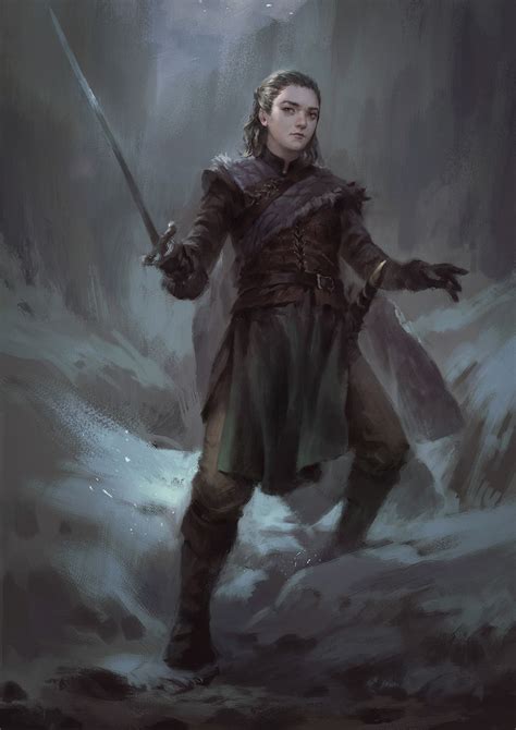 No One Beautiful Digital Painting Of Arya Stark By Wisnu Tan Game Of