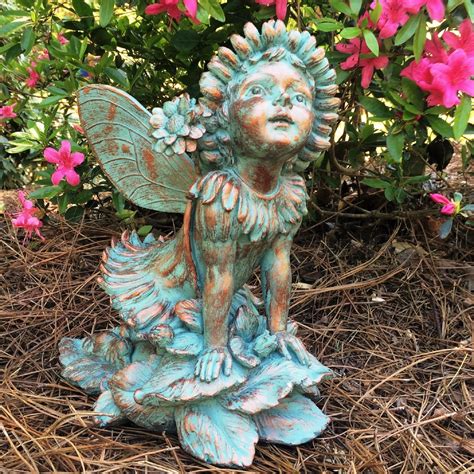 Homestyles 12h Penelope Flower Fairy In Bronze Patina Home Patio