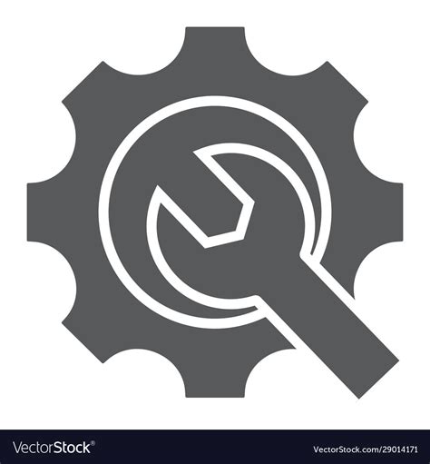 Technical Support Glyph Icon Business And Service Vector Image