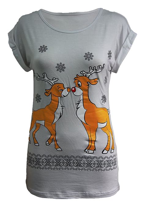New Womens Plus Size Christmas Santa Olaf Frozen Minion Print T Shirts