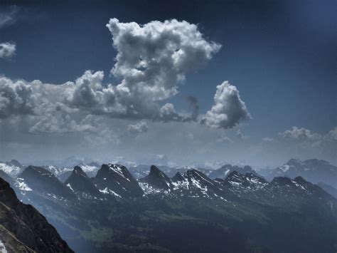 3840x2160 Wallpaper Snow Covered Mountains And Clouds Peakpx