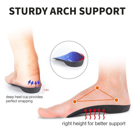 Orthotic Inserts High Arch Support Inserts 34 Length Cushioning