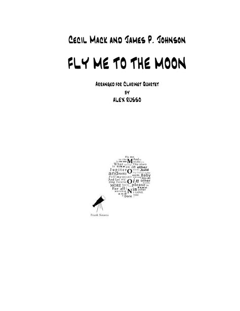 Fly Me To The Moon Clarinet Quartet Arr Alex Russo Pdf Download