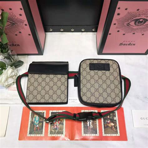 Gucci Womens Neo Vintage Canvas Belt Bag Beige