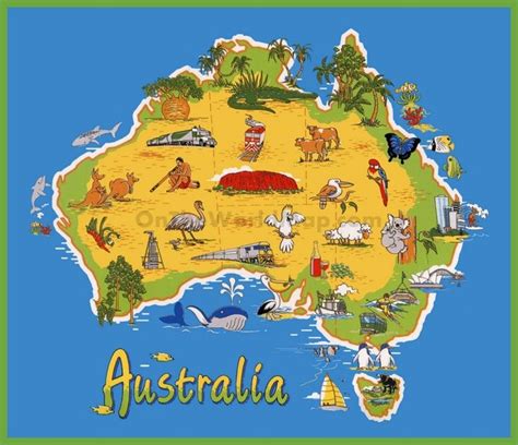 Travel Map Of Australia Australia Map Australian Maps Posters Australia
