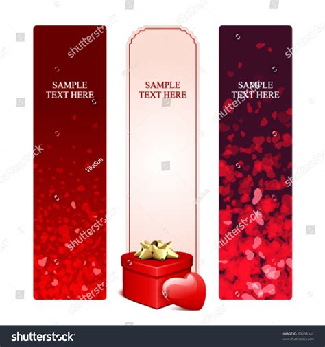 Valentines Day Banners Set 16 Stock Vector Royalty Free 69238342