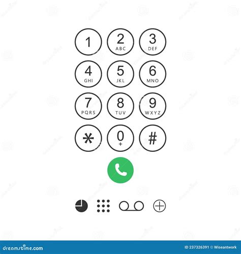 Smartphone Keypad Numbers With Dial On Phone Screen For Call