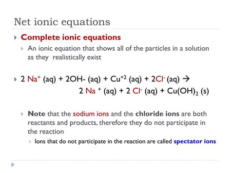 Ppt Net Ionic Equations Powerpoint Presentation Free Download Id