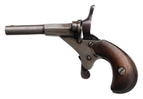 Antique Single Shot Small Pistol 22 Caliber 225” Barrel Marked “fabric