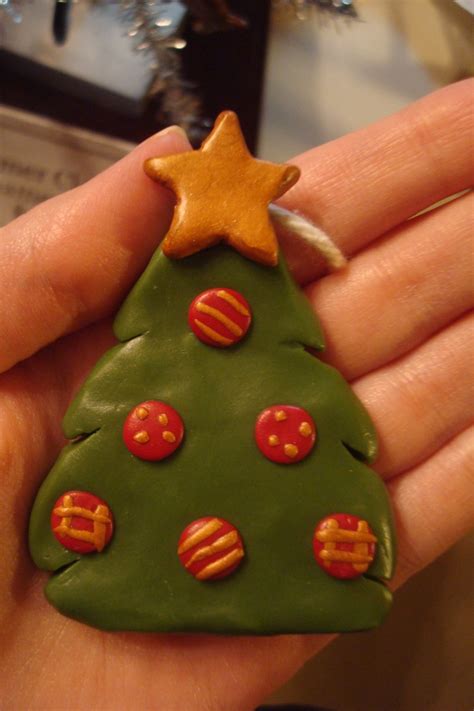 Christmas Tree Polymer Clay Ornament Christmas Clay Polymer Clay