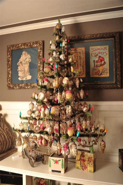 Vintage Christmas Tree Decorating Ideas Vintage Glass Ornament Tree