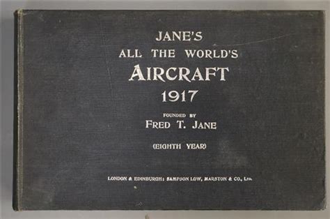 Janes Janes All The Worlds Aircraft Oblong Qto Cloth London 1917
